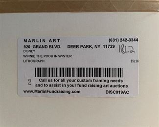 61______$75
Winniw-the-Poo Lithiograph set of 3