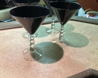 Silver Noel, large martini glasses