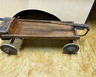 1920s to 1930s Childs wooden go cart