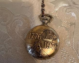 Men’s 1974 Longeines , Witthauer gold pocket watch bicentennial