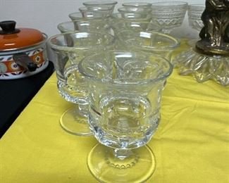Tiffin, Francesca and kings crown juice glasses. 9 pc