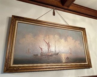 Signed oil on canvas by French Modernist L. Alexis