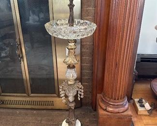 24” Hollywood regency, standing ashtray