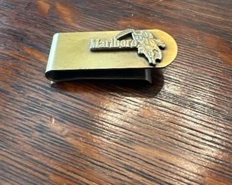 Vintage, gold tone, Marboro money clip