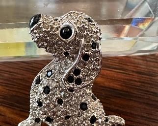 Swarovski crystal dalmatian puppy