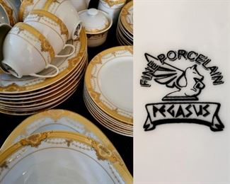 PEGASUS Porcelain Dinnerware service for 8 #5