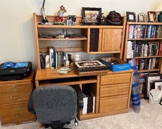 Matching File cabinet, desk & book case