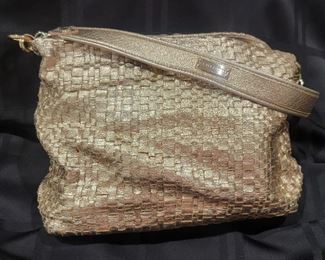 Purse 5 Elliot Lucca  gold soft gold metallic purse.  Gently used.  Clean inside and out.  Very light wear to the very bottom. 13 X 9 