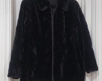 Clothing 3 fur coat reversible.  I believe size medium smaller large  based on the rest of the clothing.   Gently used clean inside and out.  