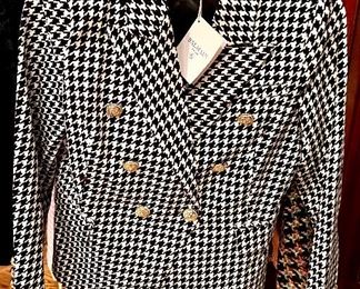BALMAIN Paris Jacket 2XL HOUNDSTOOTH ~~~NEW WITH TAGS Wow~~~ do we have some ‘FINE HIGHEND DESIGNER’ Womens Clothes 