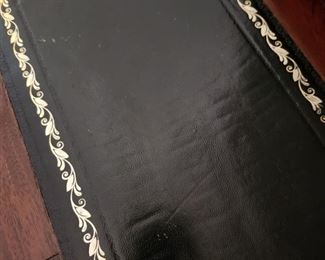Antique Secretary Leather Desk Pad