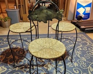 Barstools with Fish Chairback