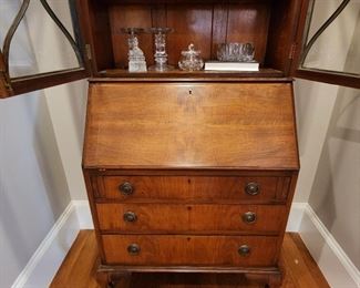 Amazing Antique Secretary with Glass Hutch
