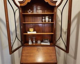 Amazing Antique Secretary with Glass Hutch