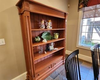 Large Display Shelf with Storage Drawers