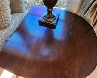 Hickory Chair Drop Leaf Table with Inlay