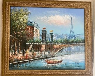 Paris scene oil