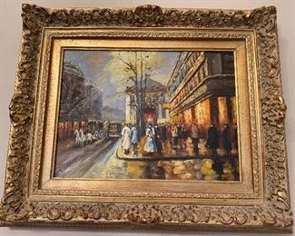 Paris oil street scene