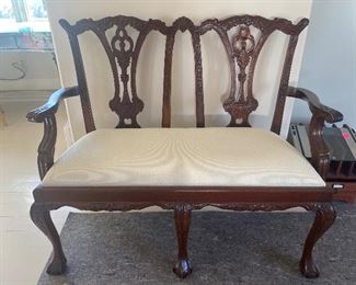 Pretty Chippendale settee