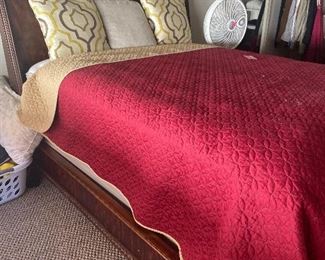 Wooden sleigh bed -‘Queen?