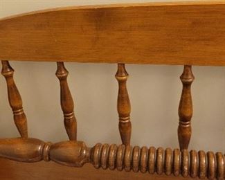 close-up of canopy bed