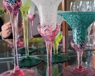 colored tulip glasses