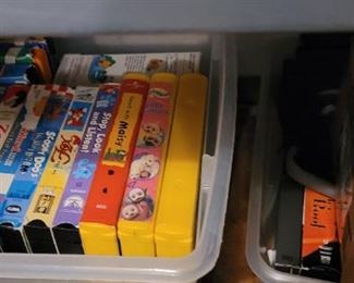 children's CDs, DVDs, VHS tapes