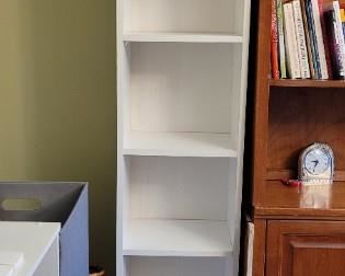 one of several white cube storage units