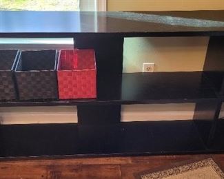 Black Wooden Shelf Unit