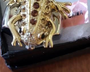 frog ring opens to a clock