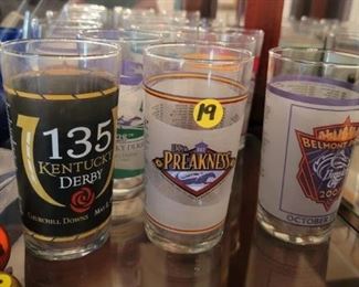 Several Lots of Kentucky Derby Glasses Available