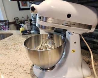 Kitchen Aid Standup Mixer with Implements