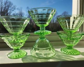 Vaseline / Uranium Glass Sherbet 