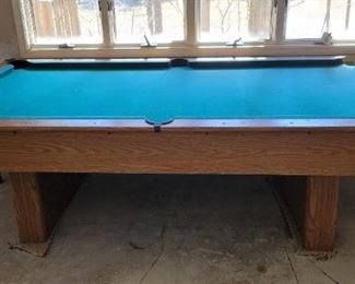 vintage pool table