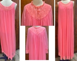Vintage Pink Peignoir Set 