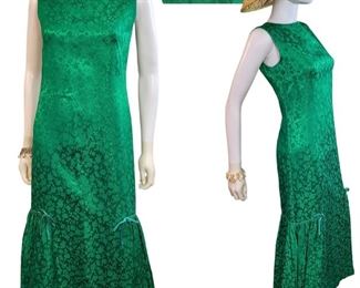 Green Brocade Gown 