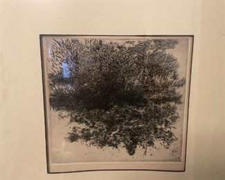Original Richard St. John 1963 Dry Point Landscape Etching!
