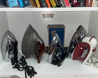 Westinghouse Vintage Iron #LPC-4, Steam-O-Matic #C100 Vintage Iron, Heat Master Deluxe Iron #116-6217, Sunbeam Heritage Series #4263!
