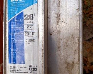 Werner 28’ #D1328-2 Aluminum Extension Ladder!