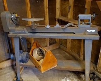 Rockwell Delta Wood Lathe Series 46-11, 36” Capacity, Wheeled Base, Tool Caddy, ½ HP Dayton Motor!