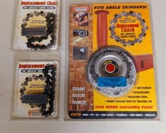 King Arthur Tools #35818 Wood Carving Attachment for 4-1/2" Grinders w/Extra Chains!