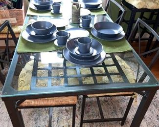 IKEA Granas Metal/Glass Dining Table and 4 Chairs!