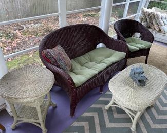 Brown & White Wicker!