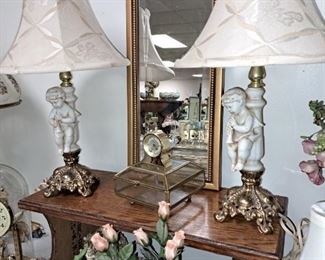 Cherub table lamps