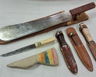 Vintage and modern knives