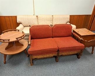 Sofas, love seat and tables