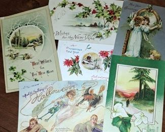 Over 500+ postcards. Halloween, New Years, Birthdays, Greetings