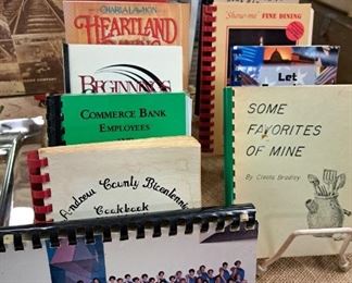 Much St. Joseph collectibles. Cook books