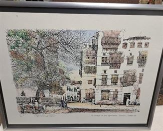 Spencer Tart "A Street to the Northern District Jeddah '80" #29/300 framed print