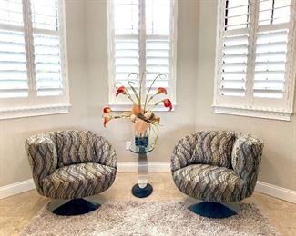 Nautilus Corkscrew Pedestal Chairs